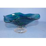 Signed studio art glass bowl