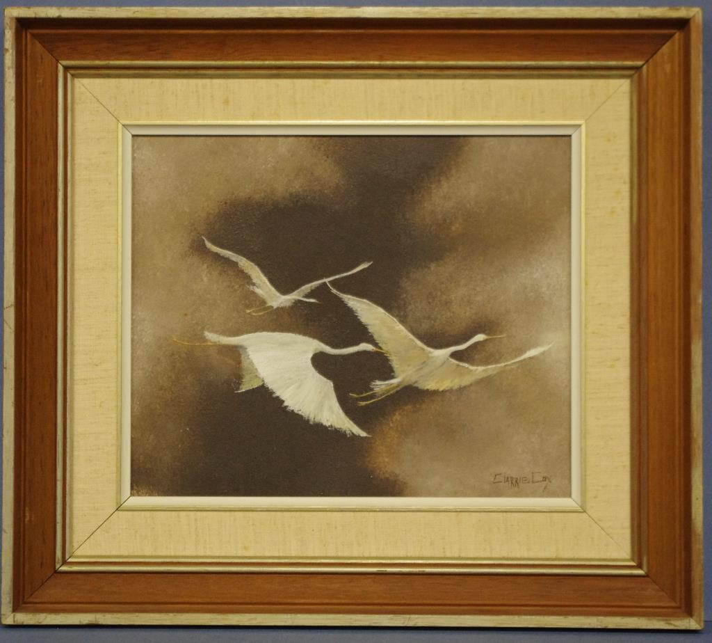 Clarrie Cox (1927-2013), flying egrets - Image 2 of 3