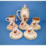 Thirteen piece Martin Boyd pottery coffee set