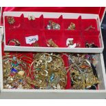 Box costume jewellery including BARS and Trifari