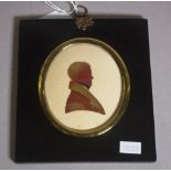 Georgian miniature framed silhouette