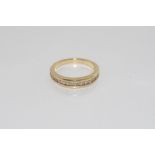 9ct yellow gold and diamond band