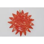 Large mosaic coral sun pendant