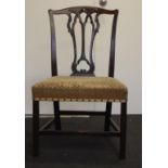 Georgian mahogany Chippendale period chair