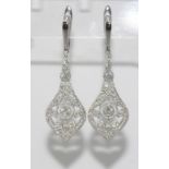 18ct white gold and diamond earrings