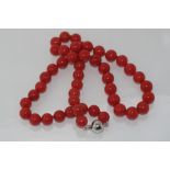 Italian red coral necklace