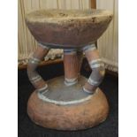 PNG mid century carved wooden stool