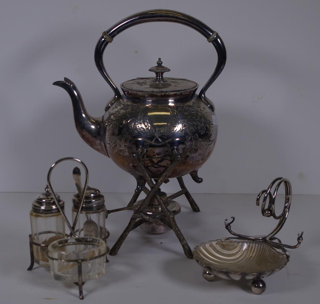 James Deakin silver plated spirit kettle