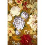 Antique framed floral tapestry