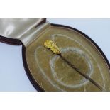 Gold 22ct natural nugget pin