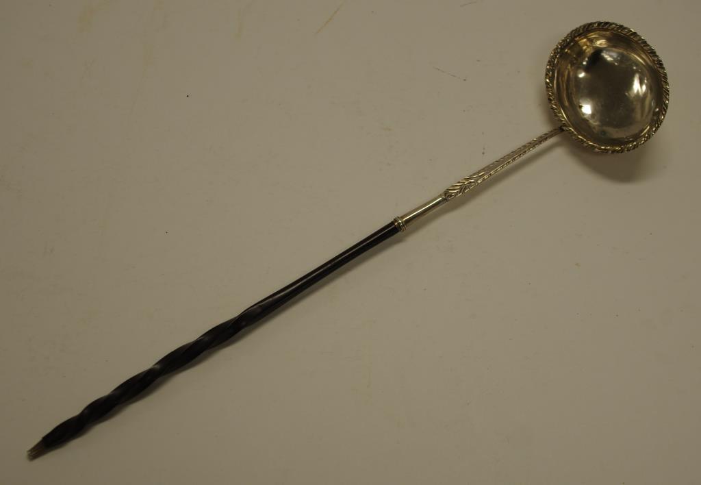 Georgian silver toddy ladle