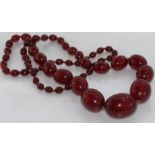 Vintage cherry amber necklace
