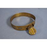 C18th brass dog collar