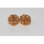 9ct rose gold knot earrings