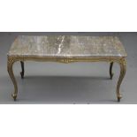 Marble top coffee table