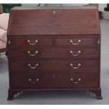 George III mahogany bureau