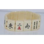 Mahjong tile bracelet