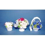 Three various Aristocrat floral bouquet ornaments