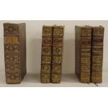 Five 18th century French leather bound books