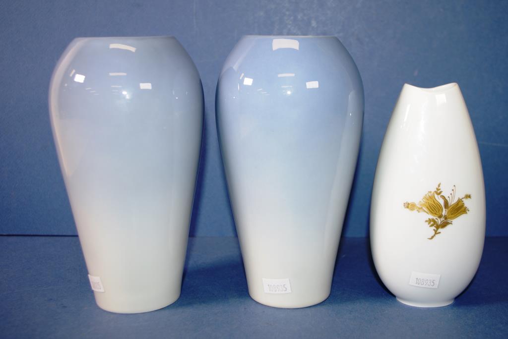 Pair Royal Copenhagen mantle vases - Image 2 of 2