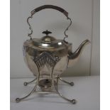 Vintage English silver plated teapot on stand