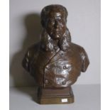 Barbedienne signed bronze bust of gentleman