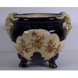 Large English tri footed floral jardiniere