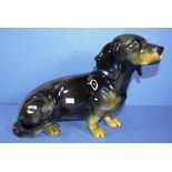 Honeybunn Ceramics seated dachshund figure