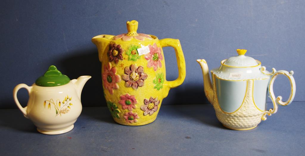 Three various vintage English teapots