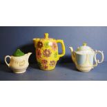 Three various vintage English teapots