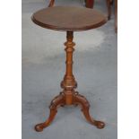 Victorian walnut lamp table