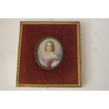 Hand painted portrait miniature