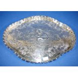 Edward VII sterling silver tray