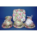 Twenty-one piece Tuscan teaset