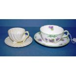 Two various teacups and saucers