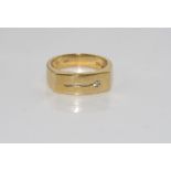 Unusual 9ct gold and diamond ring