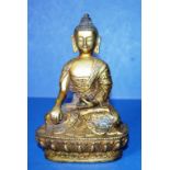 Brass seated Buddha figure