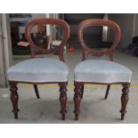 Pair of antique balloon back chairs