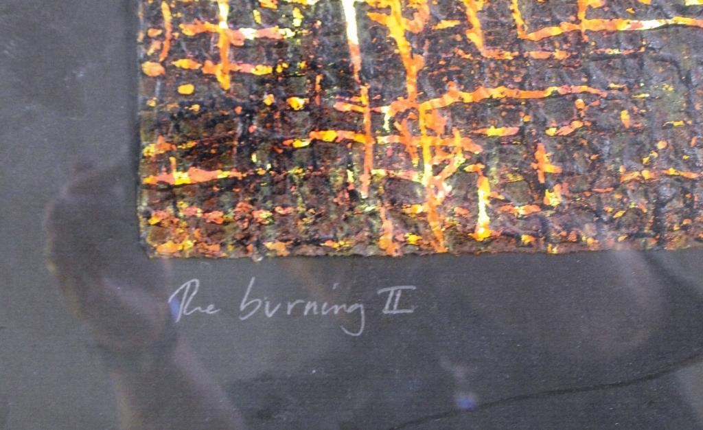 Unknown artist "The Burning II" Oil painting - Image 4 of 4