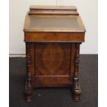 Victorian inlaid walnut davenport desk