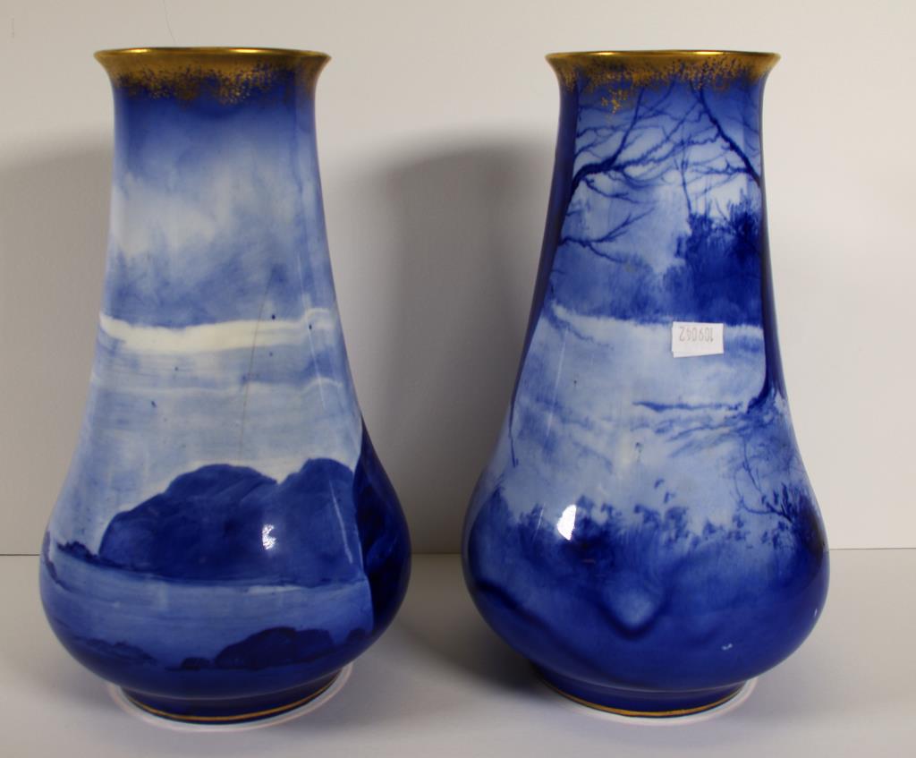 Two Royal Doulton blue children vases - Image 2 of 3