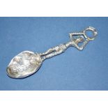 Georgian sterling silver ornate presentation spoon