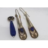 Lapis lazuli pendant and similar earrings