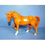 Beswick standing chestnut horse