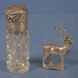 George V sterling silver salts bottle