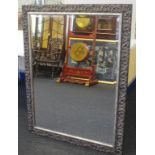 Ebonised framed wall mirror