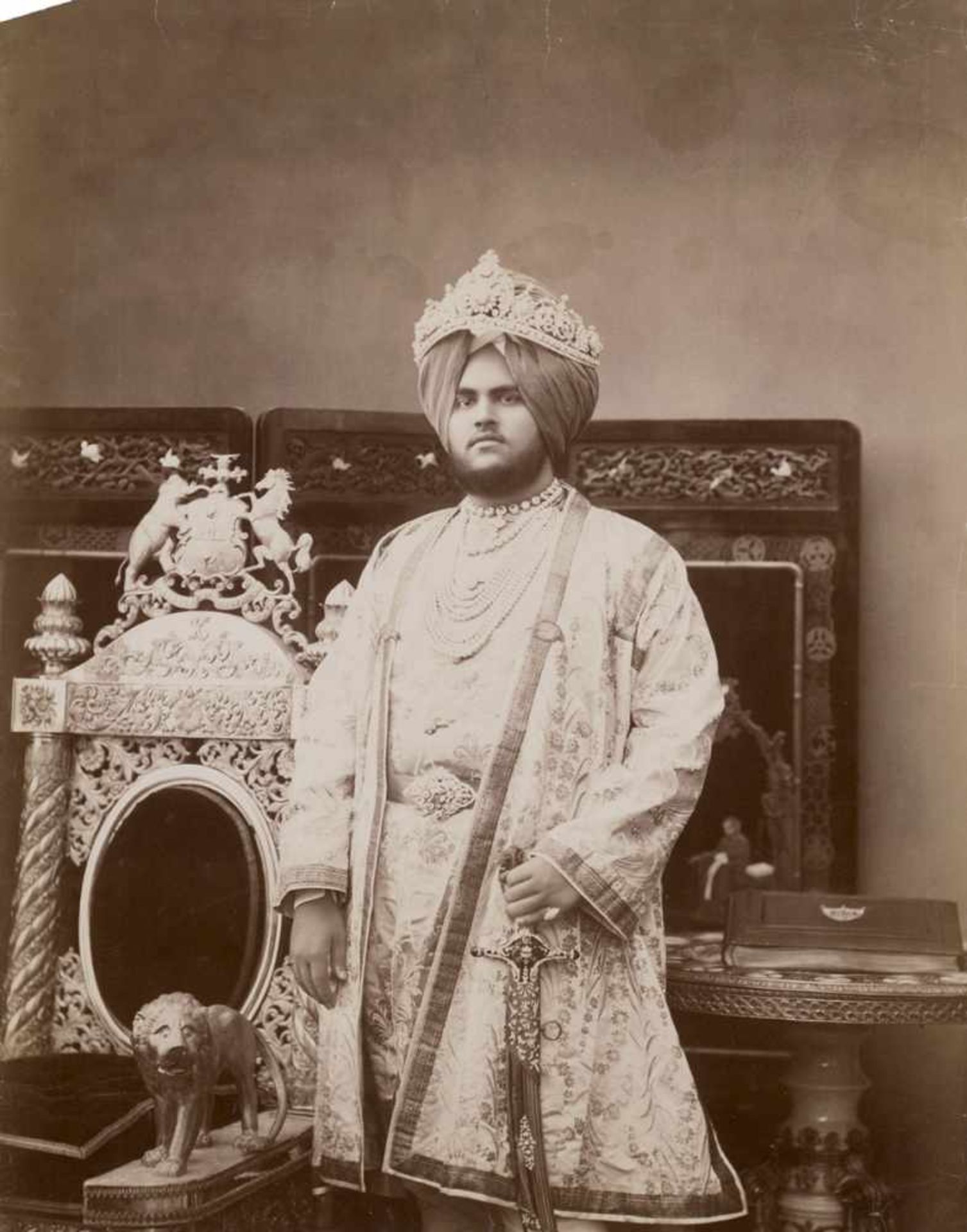 India: Portrait of Maharaja Jagatjit Singh and various ceremonial scenes Photographer unknown.