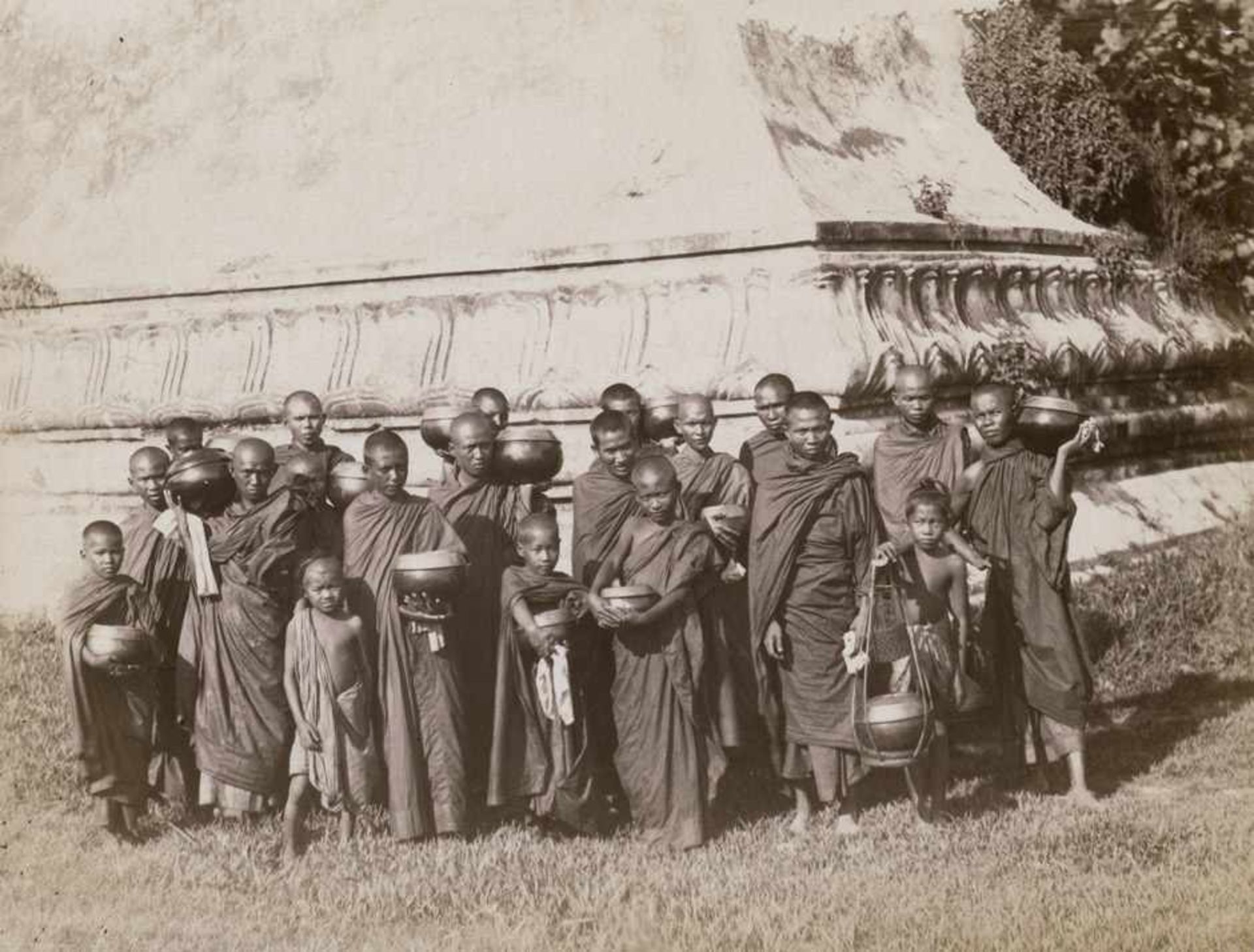 Burma: Portraits of monks, pilgrims and pagodas in Burma Photographer: Felice Beato (1824 - 1909),