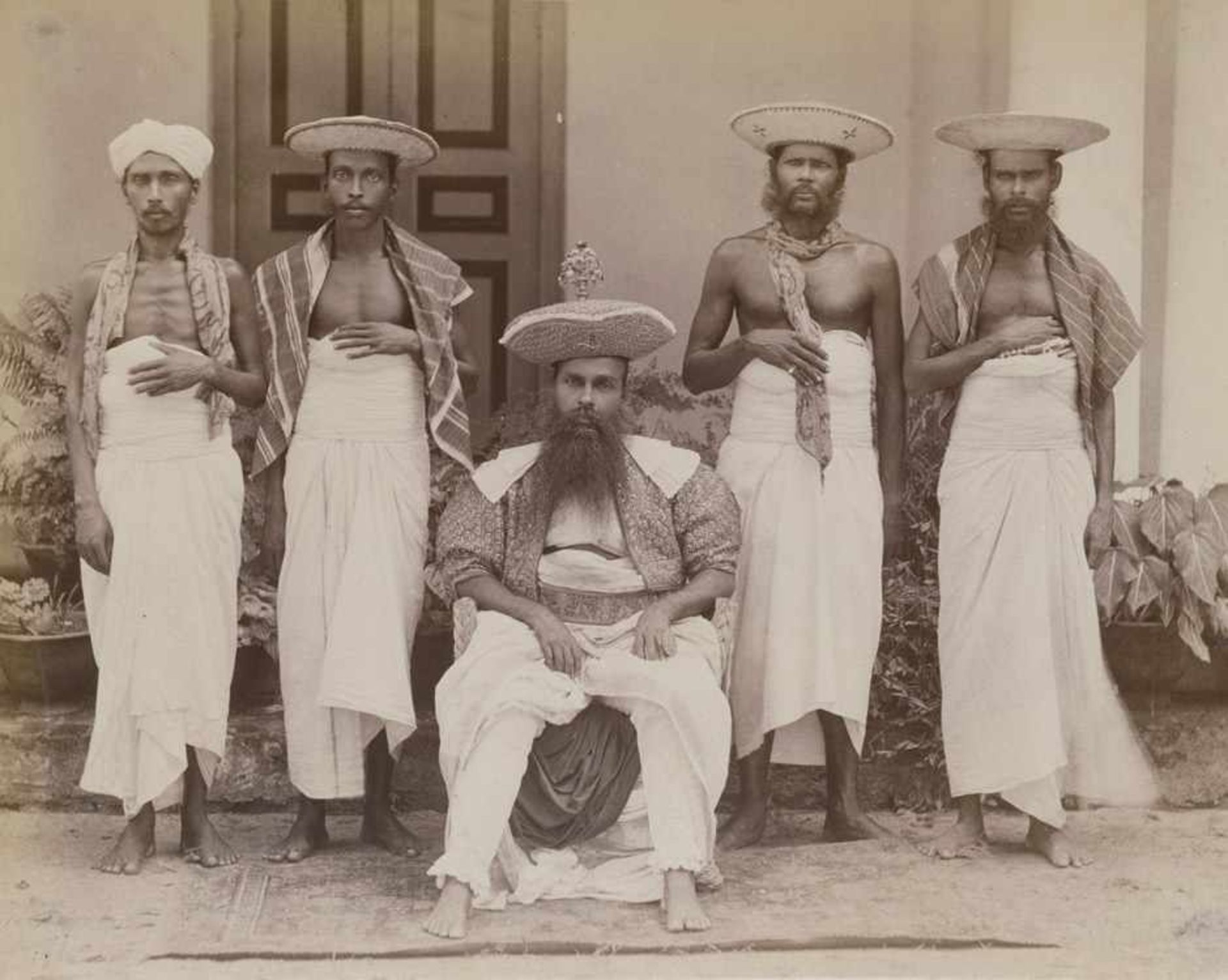 Ceylon: Portraits of Kandyan chiefs Photographer: Alfred William Amandus Plâté (1858/59 - 1931) i.e.