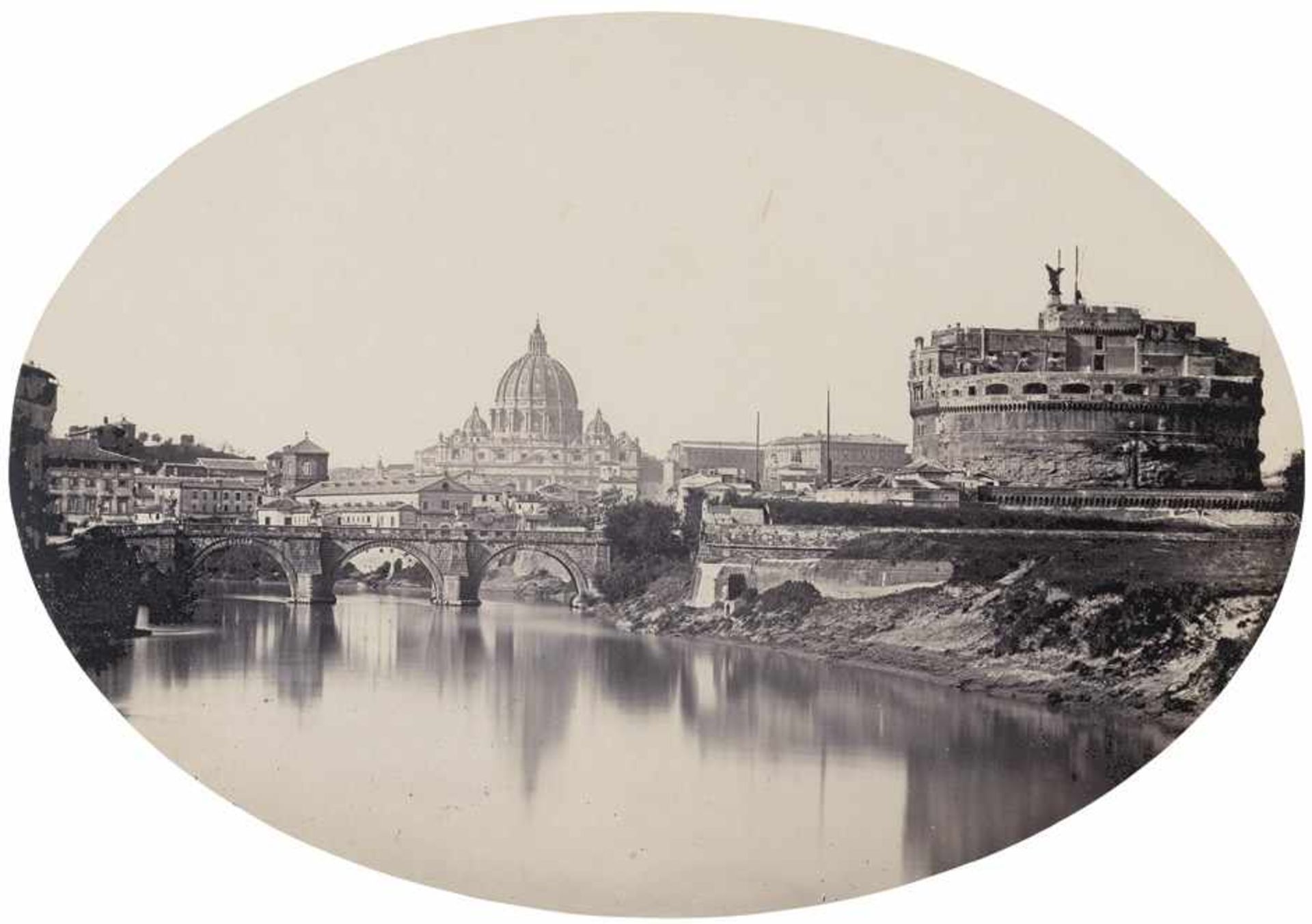 MacPherson, Robert: View of St. Peter's Basilica over the Tiber River View of St. Peters Basilica